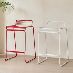 Nordic Simple Bar Stool Modern Outdoor Wrought Iron High Stool Cafe Bar Milk Tea Shop Home Metal Bar Stool