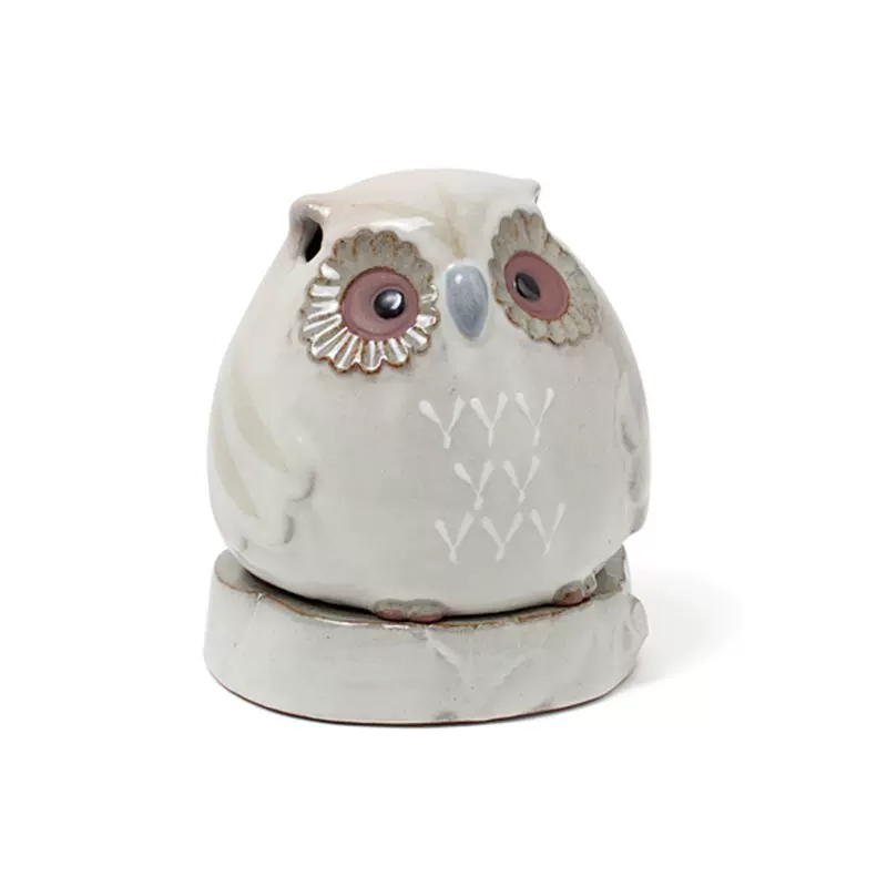 香炉 角香炉 七号 日本松荣堂丽香炉猫头鹰大号香炉7厘米短香塔香盘香用原装进口