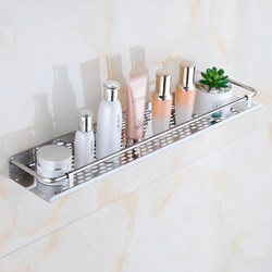 Stainless Steel Bathroom Shelf, No-Drill Wall-Mounted Storage Rack for Shower Room, Mirror Front Washstand Tray