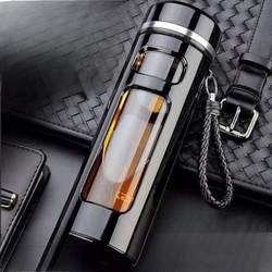 Unbreakable Tempered Glass Cup, High Temperature Resistant Borosilicate Double-Layer Glass Protective Cover, Men's Tea Cup