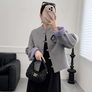 
New Chinese style double-sided wool coat women's short 2025 new national style wool double-sided wool coat fashionable and versatile