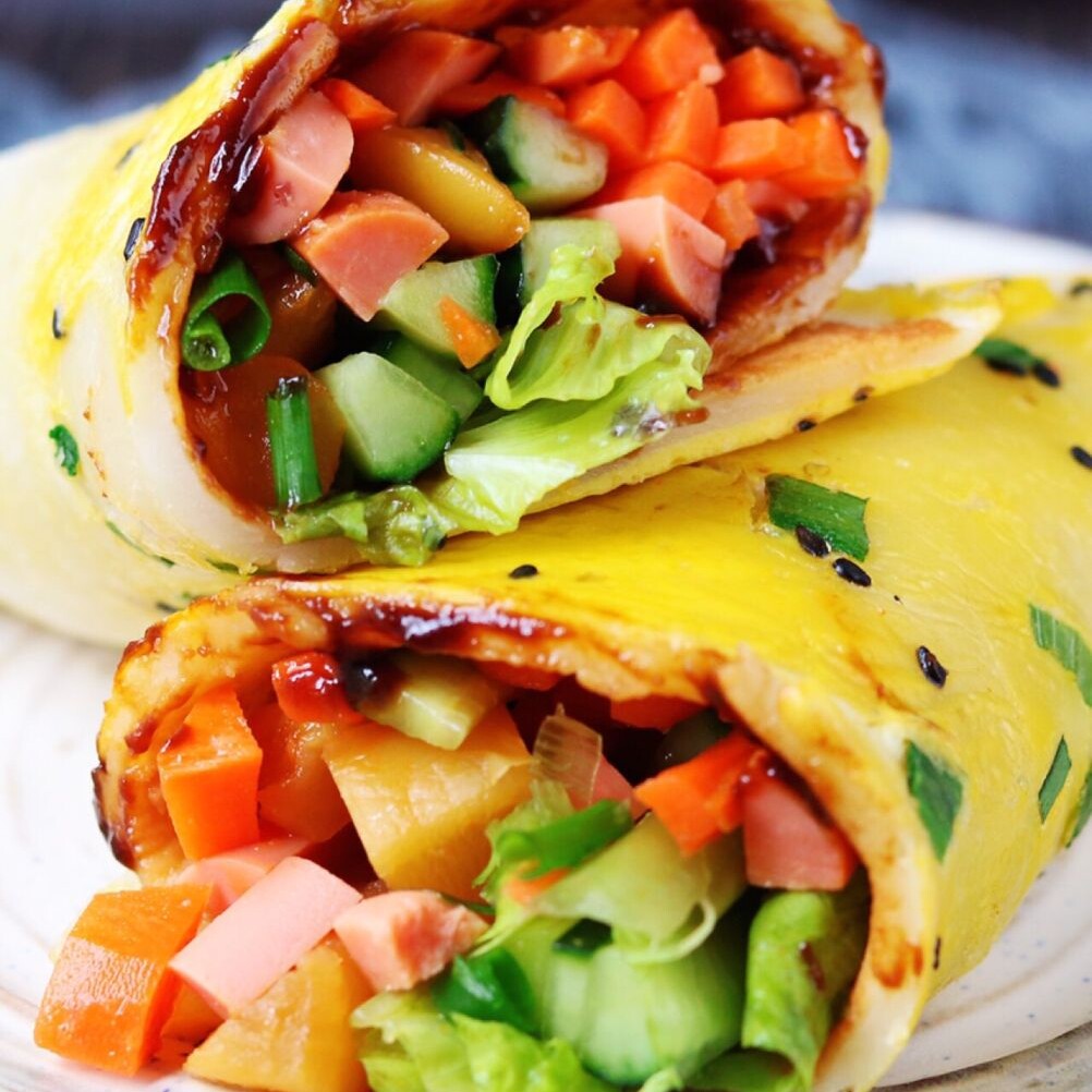 懒人早餐好吃又快手的鸡蛋卷饼