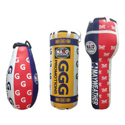 Golovkin and Mayweather's Same Style Boxing Punching Bag, Muay Thai Sanda Fighting Sandbag, Professional Training Microfiber Leather