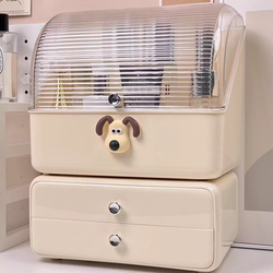 Cosmetic Storage Box, Desktop Dust-Proof, High-End, Large-Capacity Dressing Table Storage Box for Lipstick and Skin Care Products with Lid