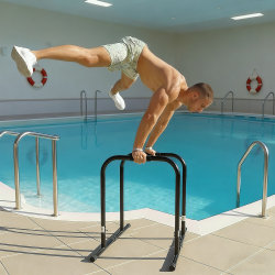 Home Indoor Split-Type Parallel Bars for Pull-Ups, Fitness Horizontal Bar, Arm Flexion and Extension, Russian Twist Stand, Double Bar Equipment