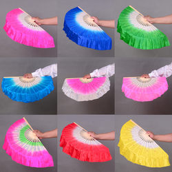 Dance Fan Double-Sided Square Dance Fan Dance Fan Yangko Fan Extended Length Adult and Children Dance Fan Gradient Color