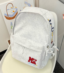 Nice Original Design Backpack for Female College Students with High Aesthetic Appeal, Embroidered Letters, Lightweight Travel Backpack with Large Capacity