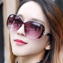 Polarized Sunglasses for Women 2026 New Celebrity Fashion Trendy Anti-Uv Sunglasses Stylish Versatile Round Face Glasses
