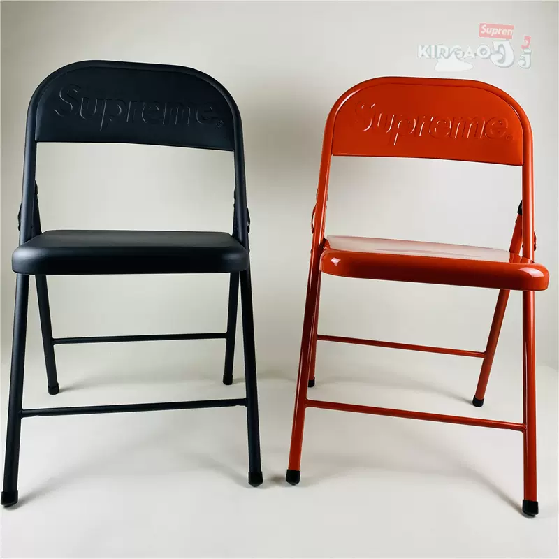 現貨Supreme 20FW Metal Folding Chair 大LOGO 摺疊椅躺椅椅子-Taobao