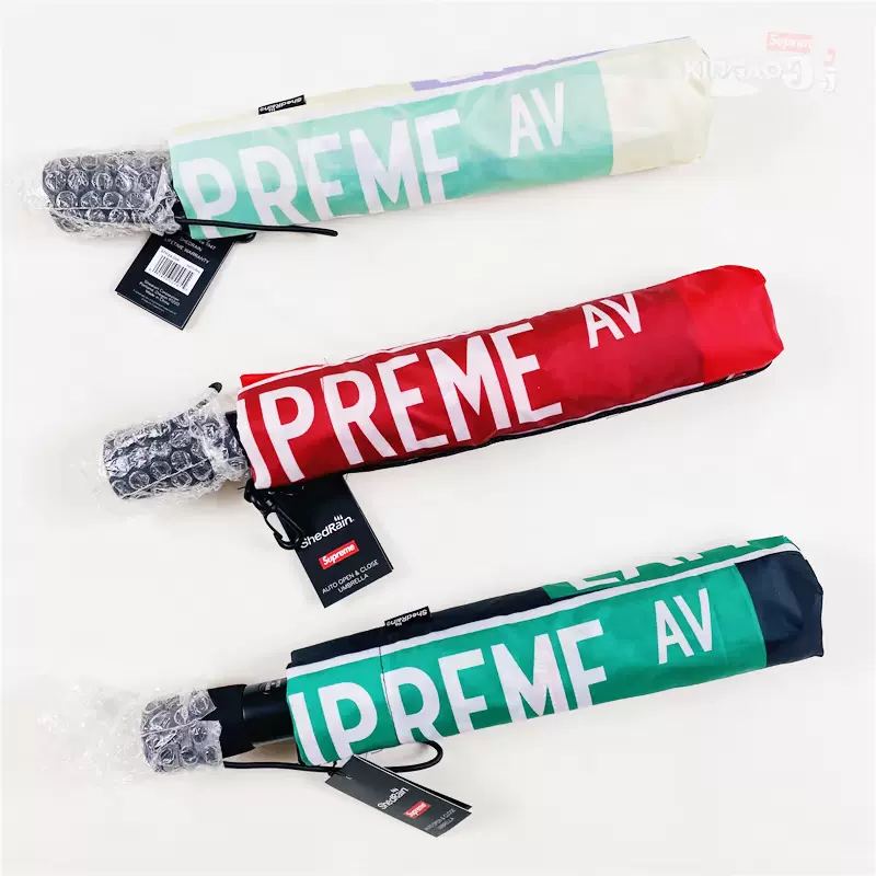 現貨Supreme 21SS ShedRain Street Signs Umbrella摺疊彈幕雨傘-Taobao