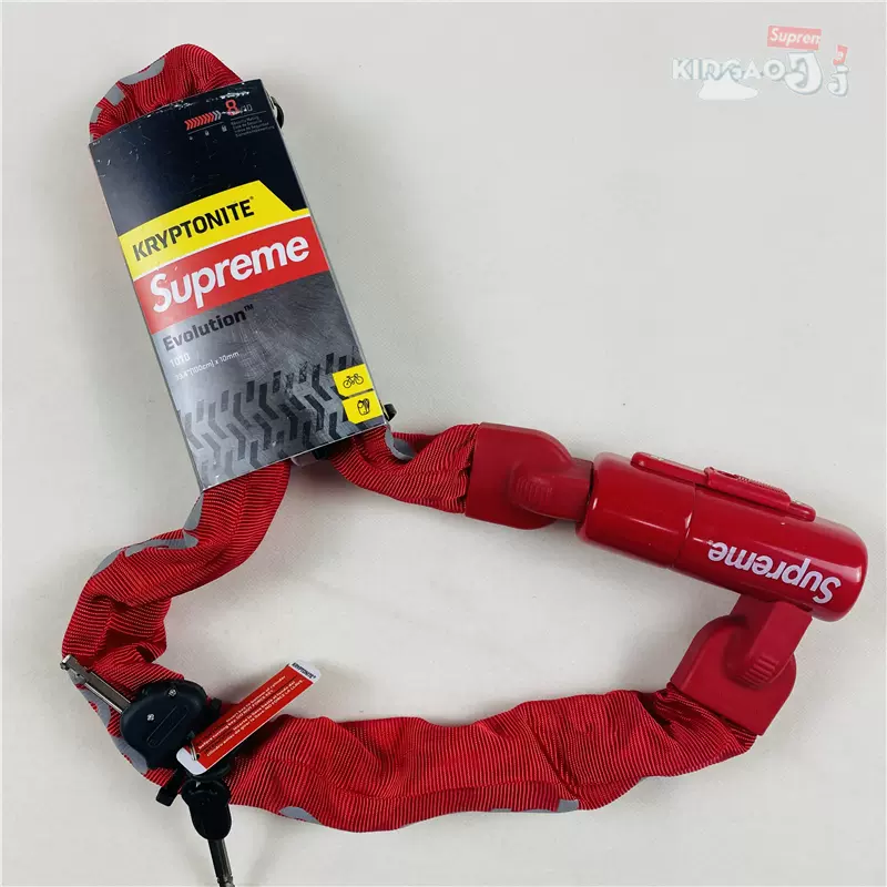 现货Supreme 21 Kssryptonite Integrated Chain Lock防盗车锁-Taobao