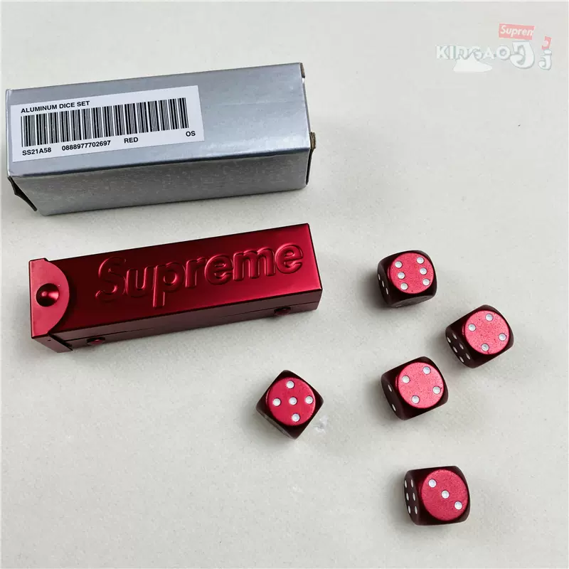 现货Supreme 21SS Aluminum Dice Set 铝骰子色子开季玩具-Taobao