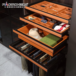 Fachilong Leather Jewelry Box Multifunctional Drawer Basket for Pants, Wardrobe, Underwear, and Drawer-Type Storage
