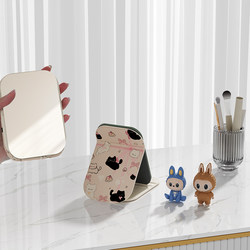 Portable Small Makeup Mirror 2025 New Model Cute Cartoon Portable Home Use High-Definition Mirror Advanced Foldable Vanity Mirror