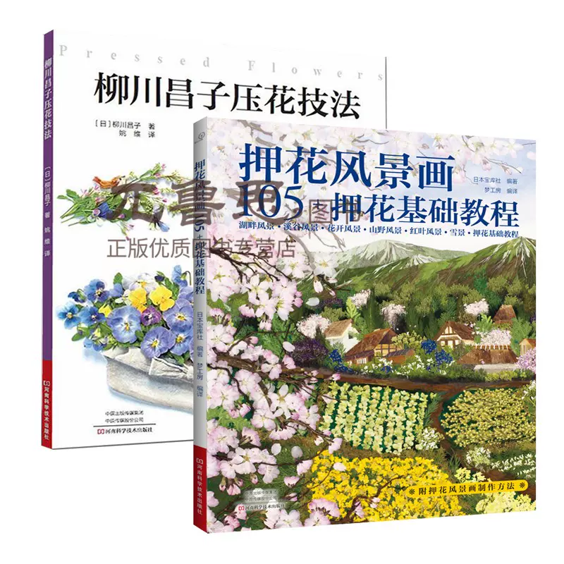 正版现货柳川昌子压花技法 押花风景画 105 押花基础教程