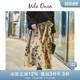 Mila Owen24 autumn and winter new product fashionable and elegant high-waist lace-up pleated A-line skirt 09WFS245005
