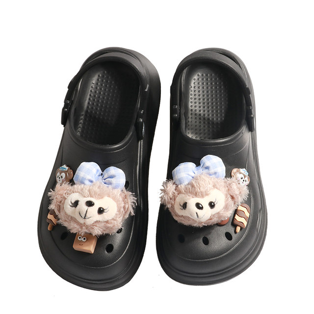 Fangs Crocs Fang Yulu DIY Soft Cute Thick-Soled Croc Shoes Women's 2024 Summer ...