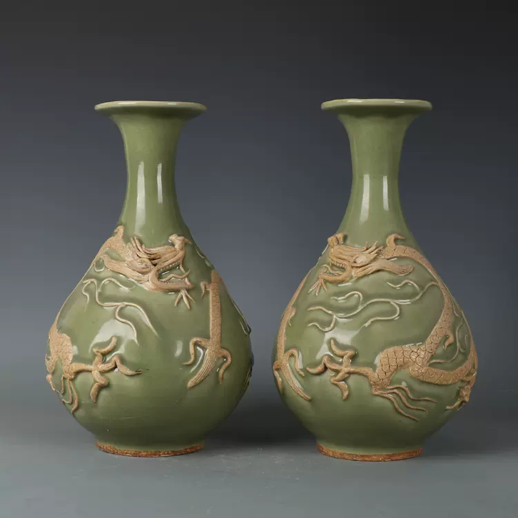 中国南宋越州窯影青貼塑人物紋魂瓶 中国南宋越州窯影青貼塑人物紋魂瓶