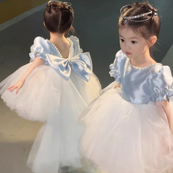 High-end Girl's Dress Baby Birthday Sweet Princess Dress Children's Flower Girl Wedding Little Girl Fairy Dress Dress Summer