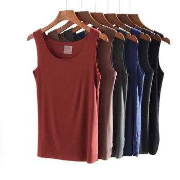 Threaded modal vest for women's summer outer wear thin pure cotton short sling sleeveless bottoming shirt large size seamless inner wear