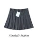 Spring and Autumn Anti -Wet Light Hong Kong flavor pleated skirt college style A -line skirt hip slimming high waist sweet age reduction half body skirt
