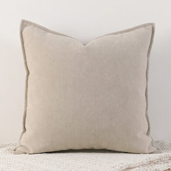 Cream-Style Pillowcase for Bedroom Bay Window Chenille Cushion ins Style Sofa Pillow Milk Tea White Large Size Cushion Cover