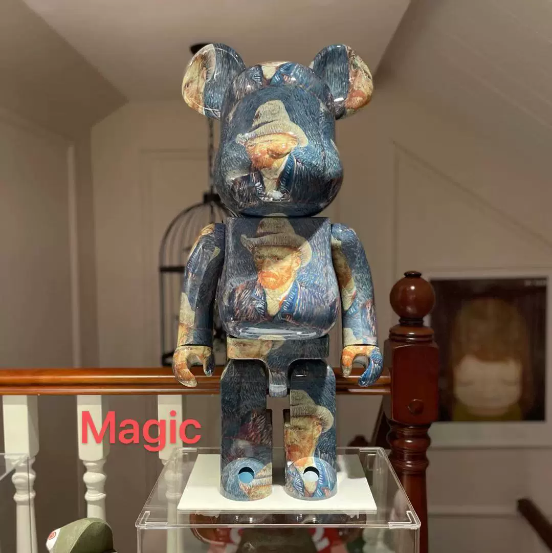 Bearbrick Van Gogh Museum 梵高2代二代自画像1000% 积木熊-Taobao