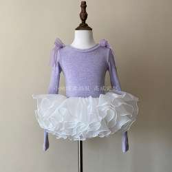 Dance Clothing for Children, Girls' Winter Sweater, Chinese Dance Skirt, Little Girl's Gymnastics Practice Outfit, Cover-Up, Art Exam Ballet Shawl