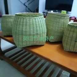 Bamboo Tea-Picking Basket, Shoulder Basket, Fish Basket, Mushroom-Picking Basket, All-Handmade Bamboo Green Basket for Picking Tea Leaves