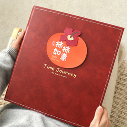 Photo Album, Large-Capacity Family Memory Album, Photo Album, 56inch Photo Storage, Interstitial Style, Kidsren's Couple Leather Photo Album