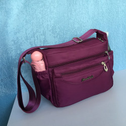 Fashionable Shoulder Crossbody Bag 2025 New Multi-Layer Women's Bag Waterproof Canvas Large Capacity Middle-Aged and Elderly Bag Mother's Bag