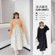 Fat fairy Yingying large size women's clothing fat mm spring and summer flesh-covering temperament cardigan tea break floral suspender dress set
