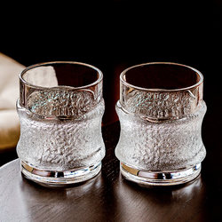 Creative Glass Mouthwash Cup, Hotel-Specific Bathroom Washing and Brushing Cup, High-End Luxury Toothbrush Cup