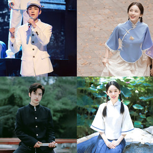 Zhongshan Installation Set the Republic of China Student Fourth Men's May Fourth Youth Fourth Music Drama Poetry Recitation Performance Clothing