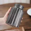 Tác phẩm của Thạc sĩ Xu Yunyong Phòng trà Tianyu Spotted Tin Dragon Retro Tin Can Handmade 99,9% Trà Thiếc Nguyên chất hũ đựng trà bằng sứ 