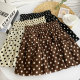Sweet and small fresh floral ruffled skirts Summer new high -waisted versatile A -line light skirt female
