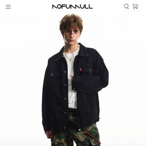 
NOFUNNULL Spring American Retro Washed Denim Jacket Men's Multi-Pocket Working Casual Couple Jacket Trendy