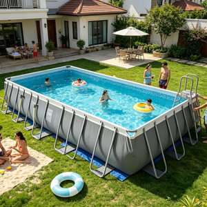 
Home bracket adult swimming pool children's thickened paddling pool outdoor large courtyard folding mobile large swimming pool