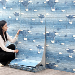 Wallpaper Self-Adhesive Three-Dimensional Wall Stickers for Bedroom and Living Room Renovation Stickers for Home Use Cement Wall Transformation Waterproof and Moisture-Proof Wall Wallpaper