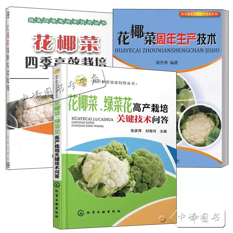 3册花椰菜绿菜花高产栽培关键技术问答 花椰菜四季栽培 花椰菜