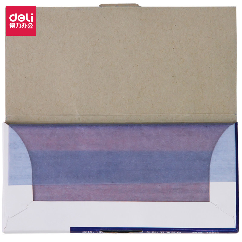 델리 9370 카본지 블루 카본지 48 오픈 인쇄 블루 페이퍼 100장|박스 카피 블루 페이퍼-