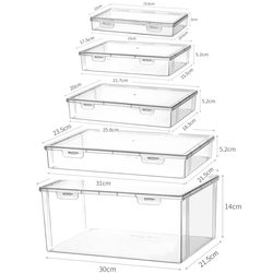Desktop Storage Box A4 Paper A5 Books Documents Certificates Files Test Papers Awards Puzzles Transparent with Lid Organizing Box