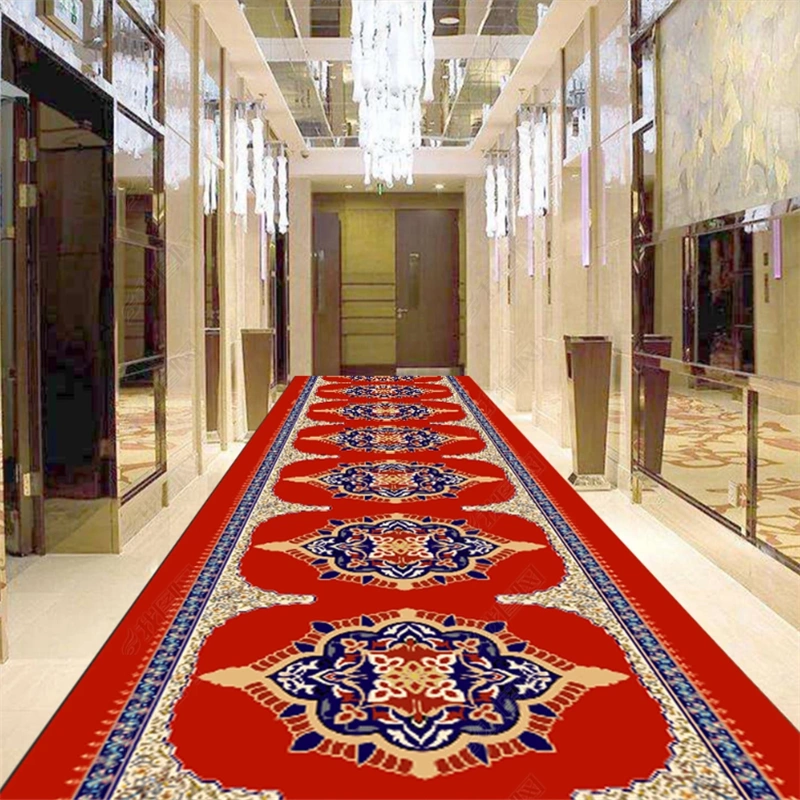 tấm thảm Thảm cưới thương mại, thảm đỏ tại nhà lễ hội phong cách Trung Quốc hành lang lối vào lối vào thảm đỏ chống trượt có thể được tùy chỉnh và cắt thảm nhà bếp