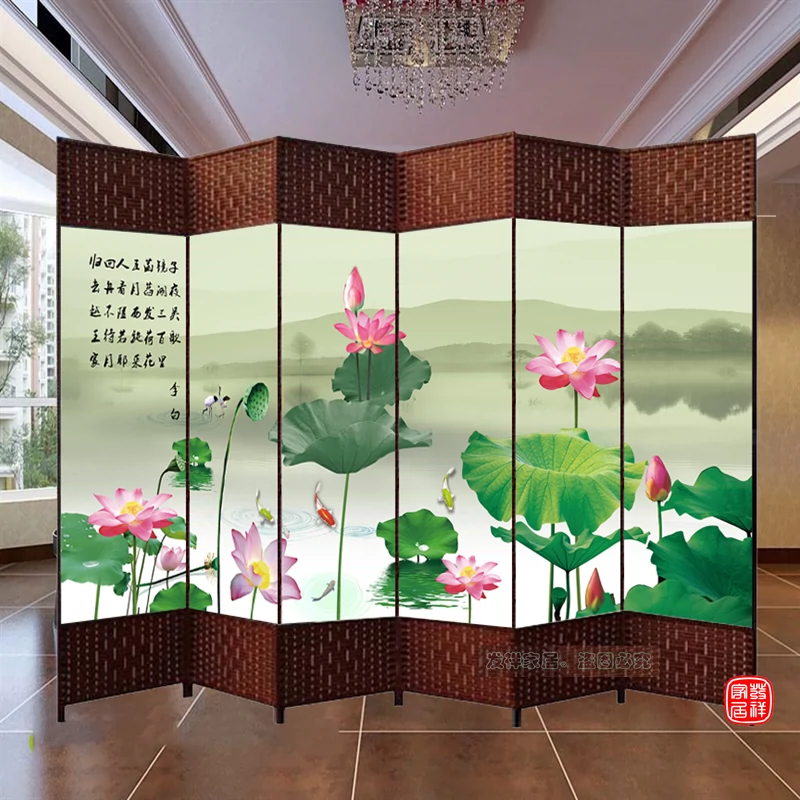 vách gỗ trang trí Màn hình Trung Quốc vách ngăn phòng khách khách sạn văn phòng hai mặt gấp di động thẩm mỹ viện thời trang màn hình gấp hiện đại đơn giản vách thờ vách panel xốp