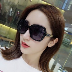 2026 New Polarized Sunglasses for Women with Round Faces and Large Faces, Korean Style Fashionable Sunglasses, High-End Anti-Uv Glasses