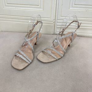 
Lady Shoes foreign trade original women's shoes fashion square toe solid color diamond high heel one-word buckle fashion sandals