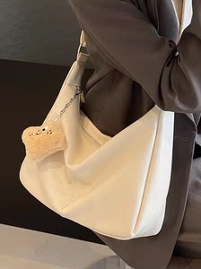 
Off-white soft large-capacity crossbody bag for women 2026 new trendy fashion commuter versatile casual shoulder bag