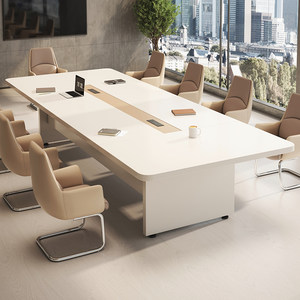 Large conference table long table simple modern office workbench conference room negotiation reception office desk and chair combination