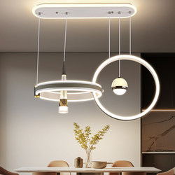New Restaurant Chandelier, Creative Wave Ribbon Mountain and Moon Lamp, Modern Simple Cream Style Dining Table Bar Dining Room Lamp