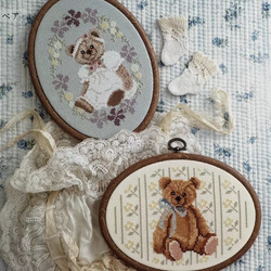 2025 New Magazine Style French Dmc Cross Stitch DIY Japanese Dreamy-Vintage Bear Cute Cartoon Saga